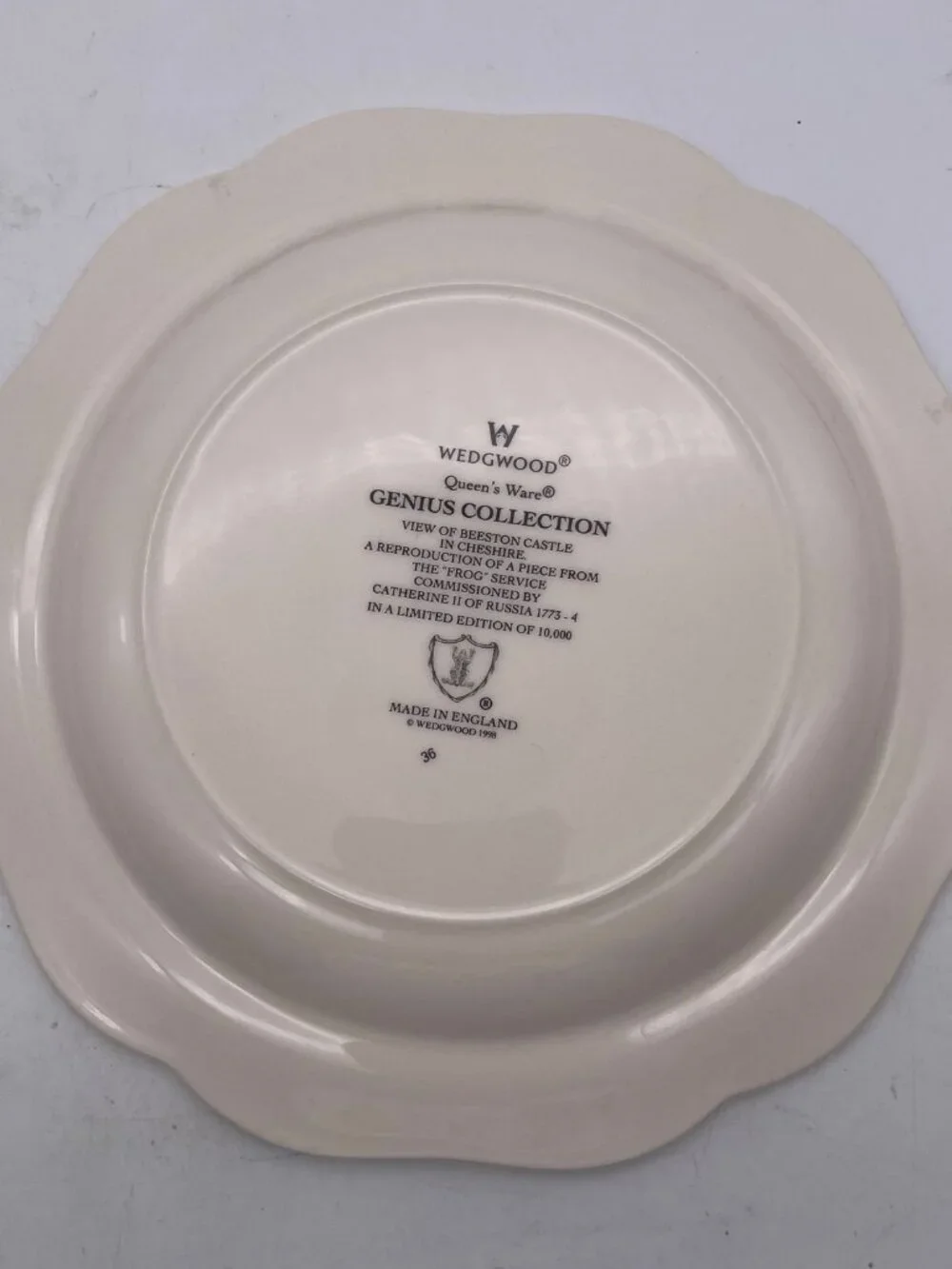 Wedgwood Queen's Ware View Beeston Castle Genius Collection Frog Service 9